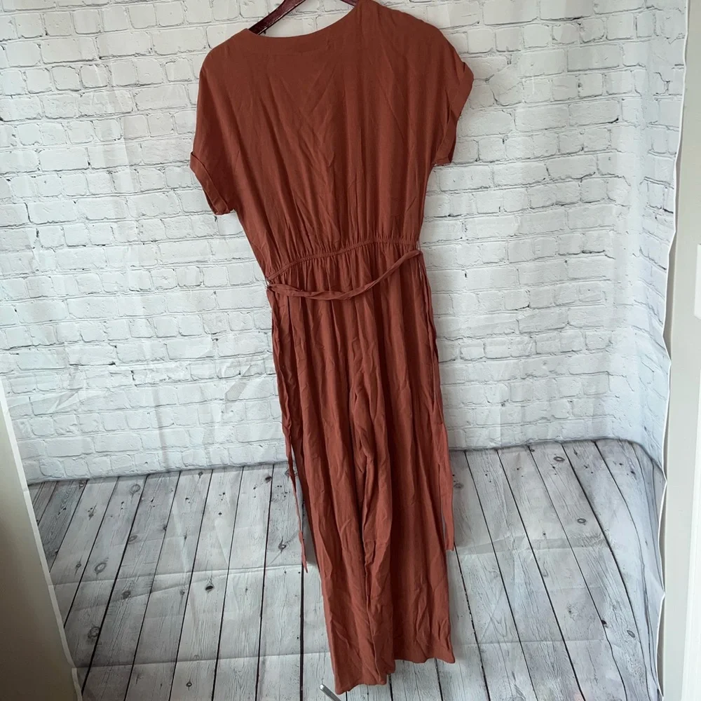 BRAND NWT Apt. 9 Dark Orange Long Romper size S - Picture 13 of 16